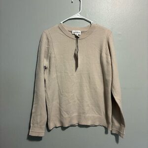 NWT For The Republic Tan Sweater Women’s Medium Neutral Cozy Knit
